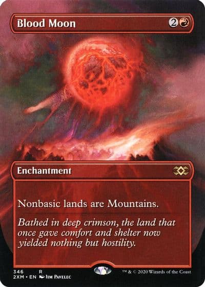 Blood Moon Borderless Double Masters Magic card