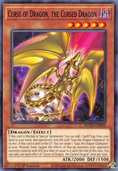 Curse of Dragon the Cursed Dragon Rise of the Duelist Yu-Gi-Oh! card