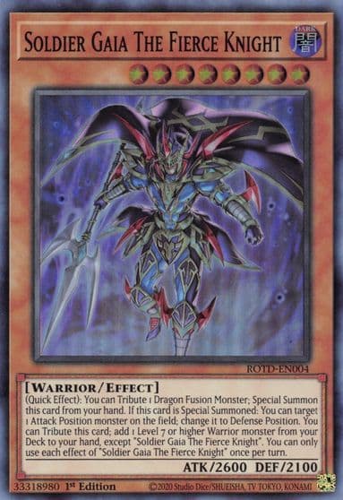 Soldier Gaia The Fierce Knight Rise of the Duelist Yu-Gi-Oh! card