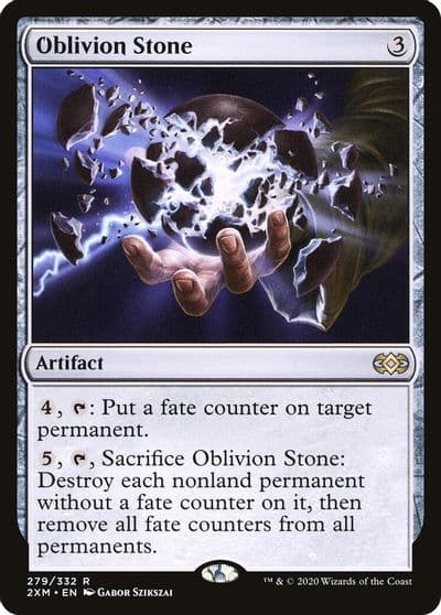 Oblivion Stone Double Masters Magic card