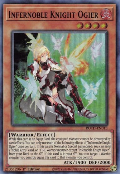 Infernoble Knight Ogier Rise of the Duelist Yu-Gi-Oh! card