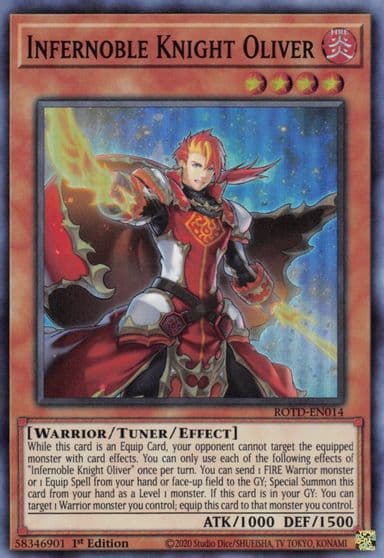 Infernoble Knight Oliver Rise of the Duelist Yu-Gi-Oh! card