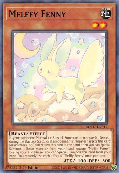 Melffy Fenny Rise of the Duelist Yu-Gi-Oh! card
