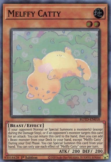 Melffy Catty Rise of the Duelist Yu-Gi-Oh! card