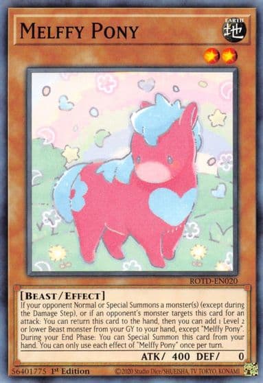 Melffy Pony Rise of the Duelist Yu-Gi-Oh! card