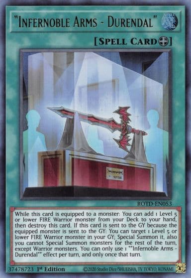 Infernoble Arms Durendal Rise of the Duelist Yu-Gi-Oh! card