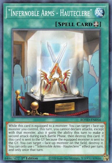 Infernoble Arms Hauteclere Rise of the Duelist Yu-Gi-Oh! card