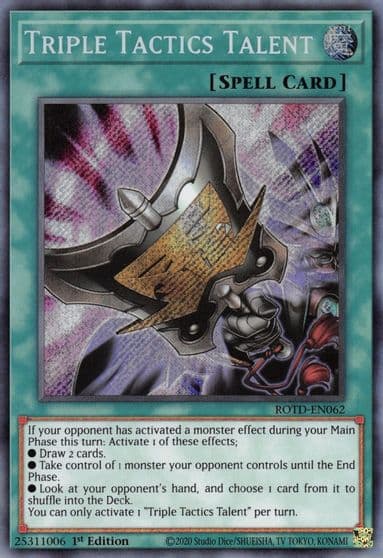 Triple Tactics Talent Rise of the Duelist Yu-Gi-Oh! card