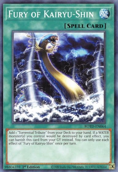 Fury of Kairyu Shin Rise of the Duelist Yu-Gi-Oh! card