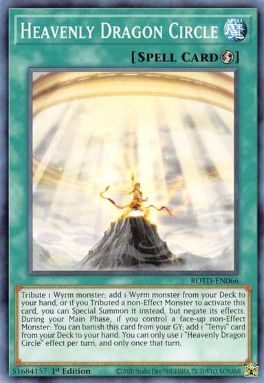 Heavenly Dragon Circle Rise of the Duelist Yu-Gi-Oh! card