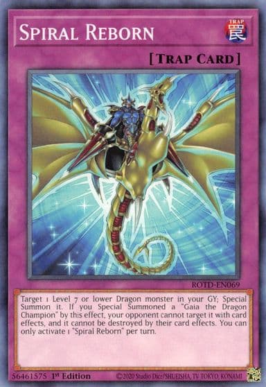 Spiral Reborn Rise of the Duelist Yu-Gi-Oh! card