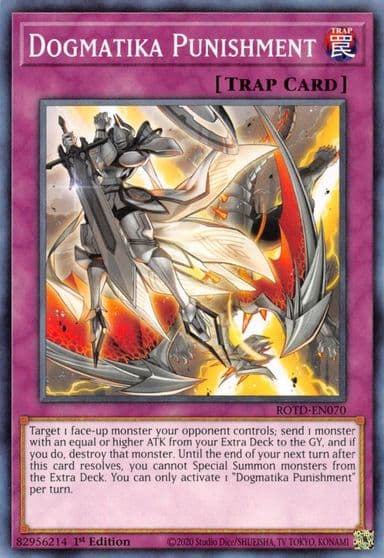 Dogmatika Punishment Rise of the Duelist Yu-Gi-Oh! card