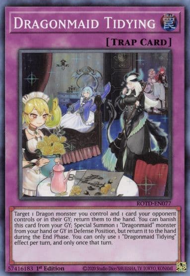 Dragonmaid Tidying Rise of the Duelist Yu-Gi-Oh! card