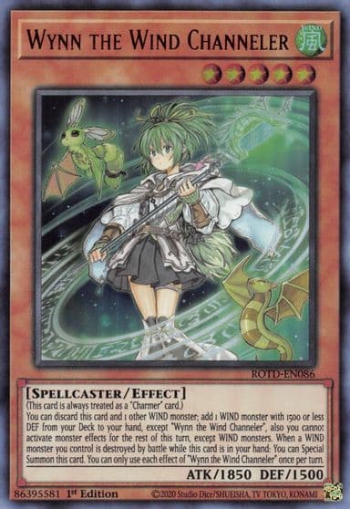 Wynn the Wind Channeler Rise of the Duelist Yu-Gi-Oh! card