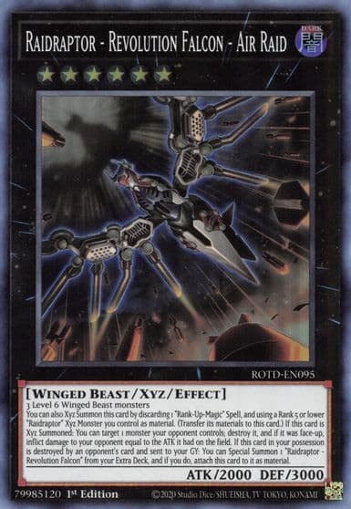 Raidraptor Revolution Falcon Air Raid Rise of the Duelist Yu-Gi-Oh! card