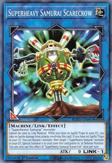Superheavy Samurai Scarecrow Rise of the Duelist Yu-Gi-Oh! card