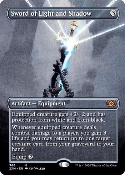 Sword of Light and Shadow Borderless Double Masters Magic card