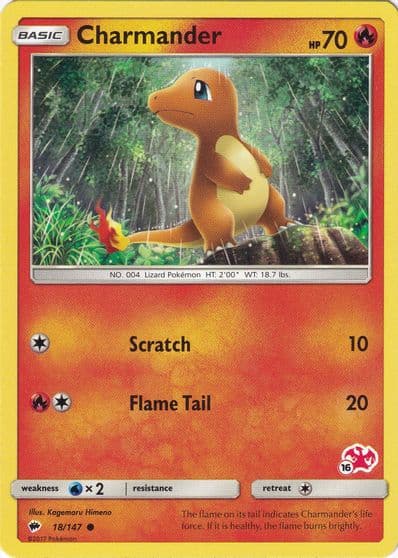 Charmander (#16 Charizard Stamped) Battle Academy Pokemon card