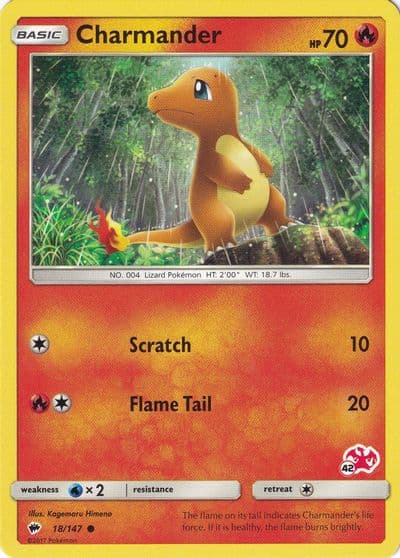 Charmander (#42 Charizard Stamped) Battle Academy Pokemon card