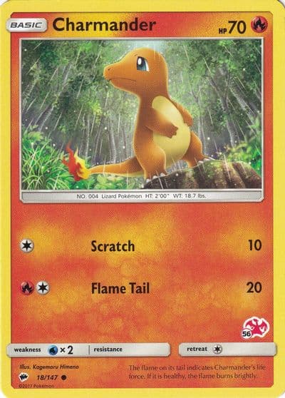 Charmander (#56 Charizard Stamped) Battle Academy Pokemon card