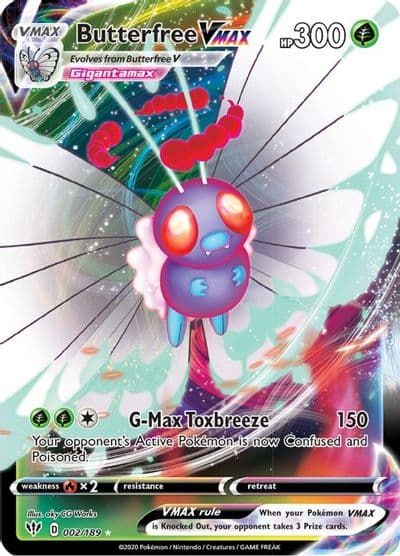 Butterfree VMAX SWSH03: Darkness Ablaze Pokemon card