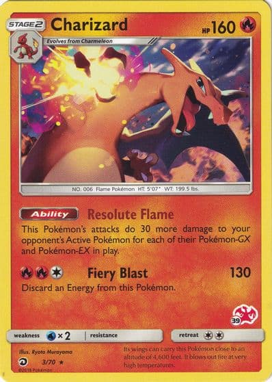Charizard (#39 Charizard Stamped) Battle Academy Pokemon card