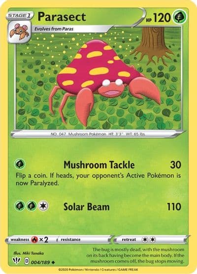 Parasect SWSH03: Darkness Ablaze Pokemon card