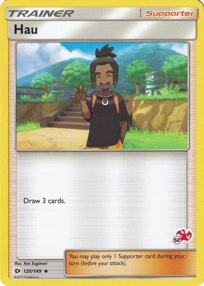 Hau (#52 Charizard Stamped) Battle Academy Pokemon card