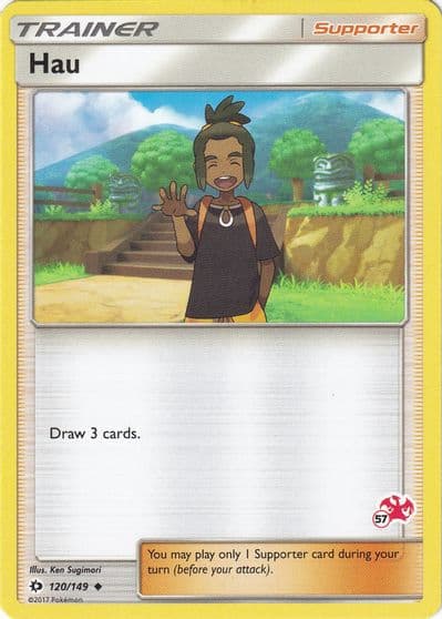 Hau (#57 Charizard Stamped) Battle Academy Pokemon card