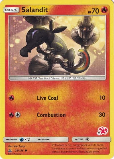 Salandit (#31 Charizard Stamped) Battle Academy Pokemon card