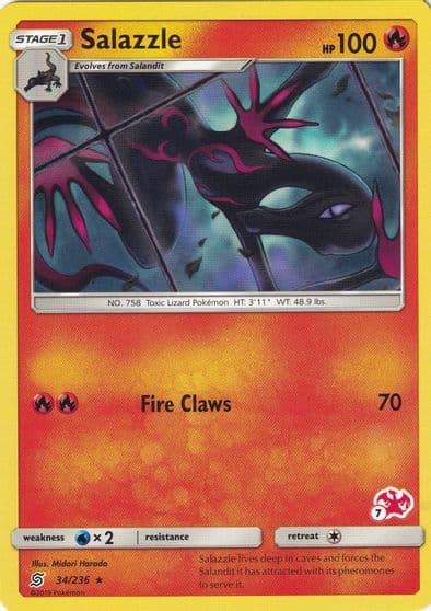 Salazzle (#7 Charizard Stamped) Battle Academy Pokemon card