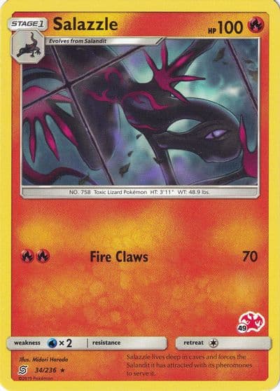 Salazzle (#49 Charizard Stamped) Battle Academy Pokemon card