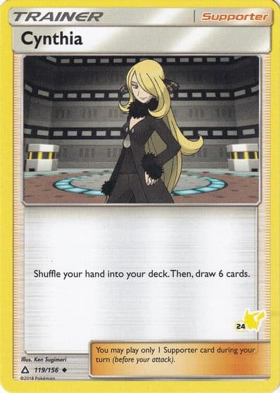 Cynthia (#24 Pikachu Stamped) Battle Academy Pokemon card