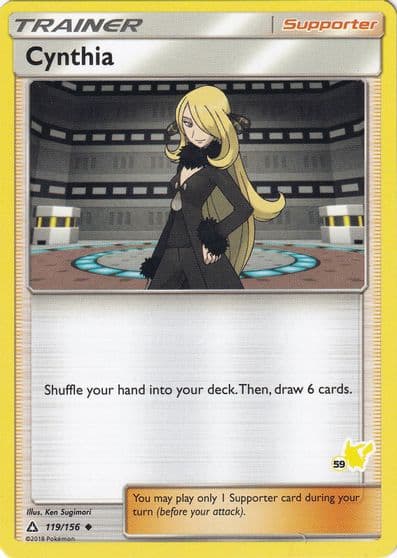 Cynthia (#59 Pikachu Stamped) Battle Academy Pokemon card