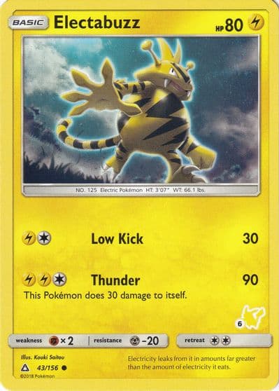 Electabuzz (#6 Pikachu Stamped) Battle Academy Pokemon card