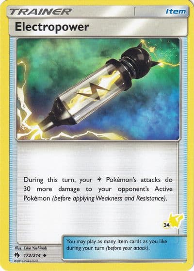 Electropower (#34 Pikachu Stamped) Battle Academy Pokemon card
