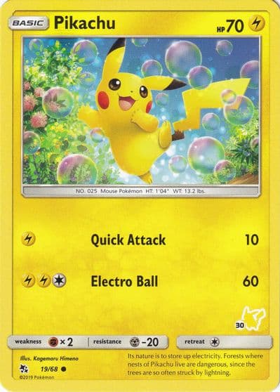 Pikachu (#30 Pikachu Stamped) Battle Academy Pokemon card