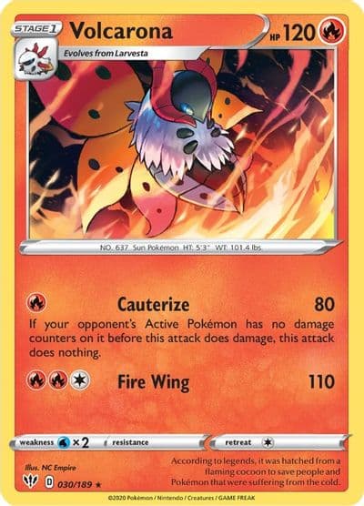 Volcarona SWSH03: Darkness Ablaze Pokemon card