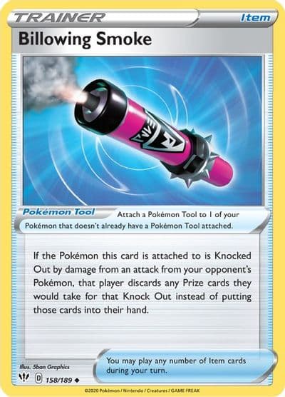 Billowing Smoke SWSH03: Darkness Ablaze Pokemon card