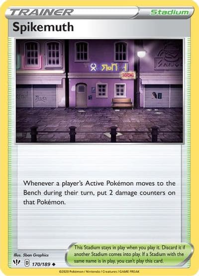 Spikemuth SWSH03: Darkness Ablaze Pokemon card