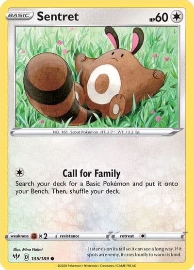 Sentret SWSH03: Darkness Ablaze Pokemon card