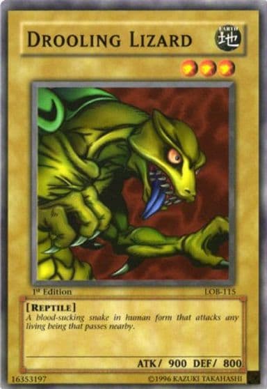 Drooling Lizard The Legend of Blue Eyes White Dragon Yu-Gi-Oh! card