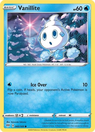 Vanillite SWSH03: Darkness Ablaze Pokemon card
