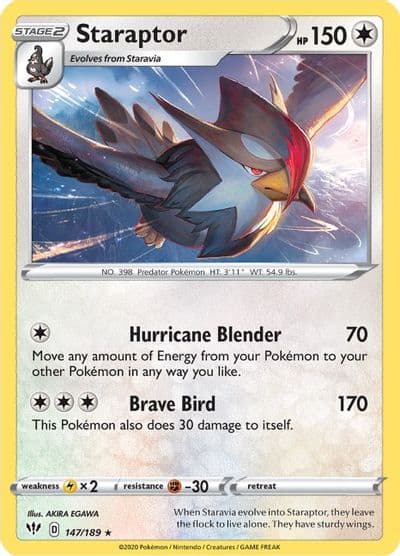 Staraptor SWSH03: Darkness Ablaze Pokemon card