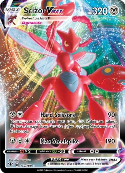 Scizor VMAX SWSH03: Darkness Ablaze Pokemon card