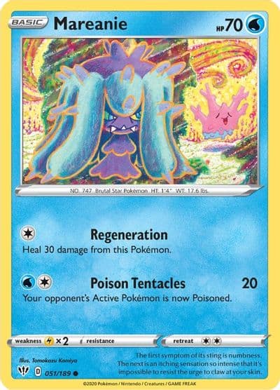 Mareanie SWSH03: Darkness Ablaze Pokemon card