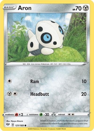 Aron SWSH03: Darkness Ablaze Pokemon card
