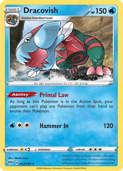 Dracovish SWSH03: Darkness Ablaze Pokemon card