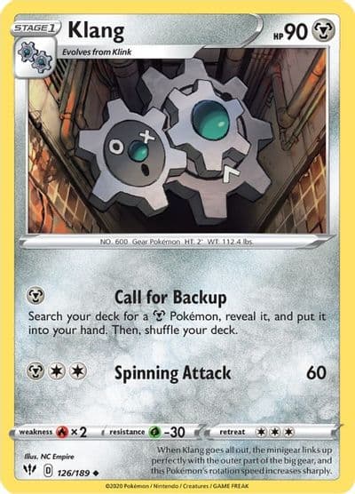 Klang SWSH03: Darkness Ablaze Pokemon card