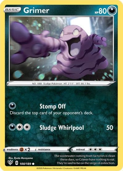 Grimer SWSH03: Darkness Ablaze Pokemon card